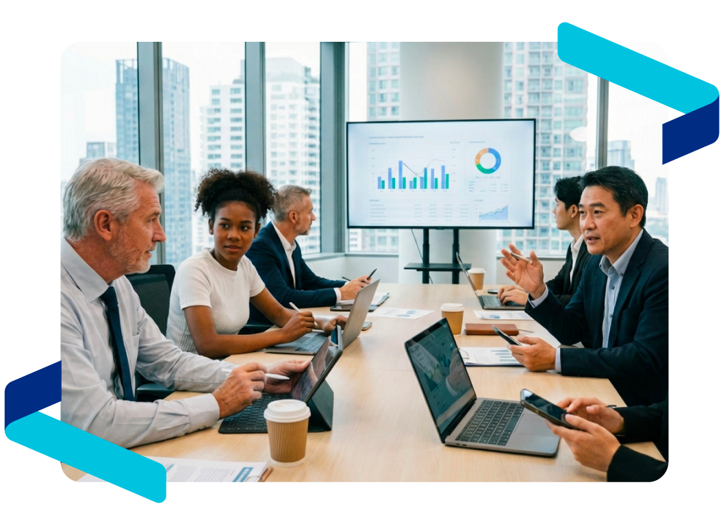 Group of administrator meeting